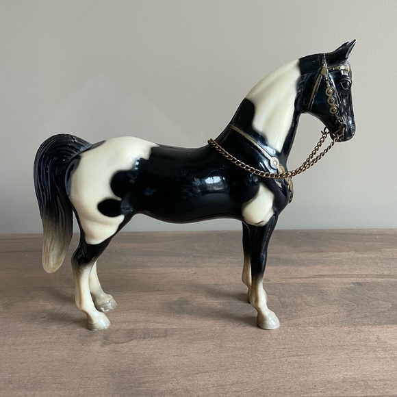 Breyer Horse Western Pony #41 Black Pinto with Reins - Picture 1 of 10